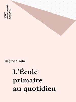 cover image of L'École primaire au quotidien